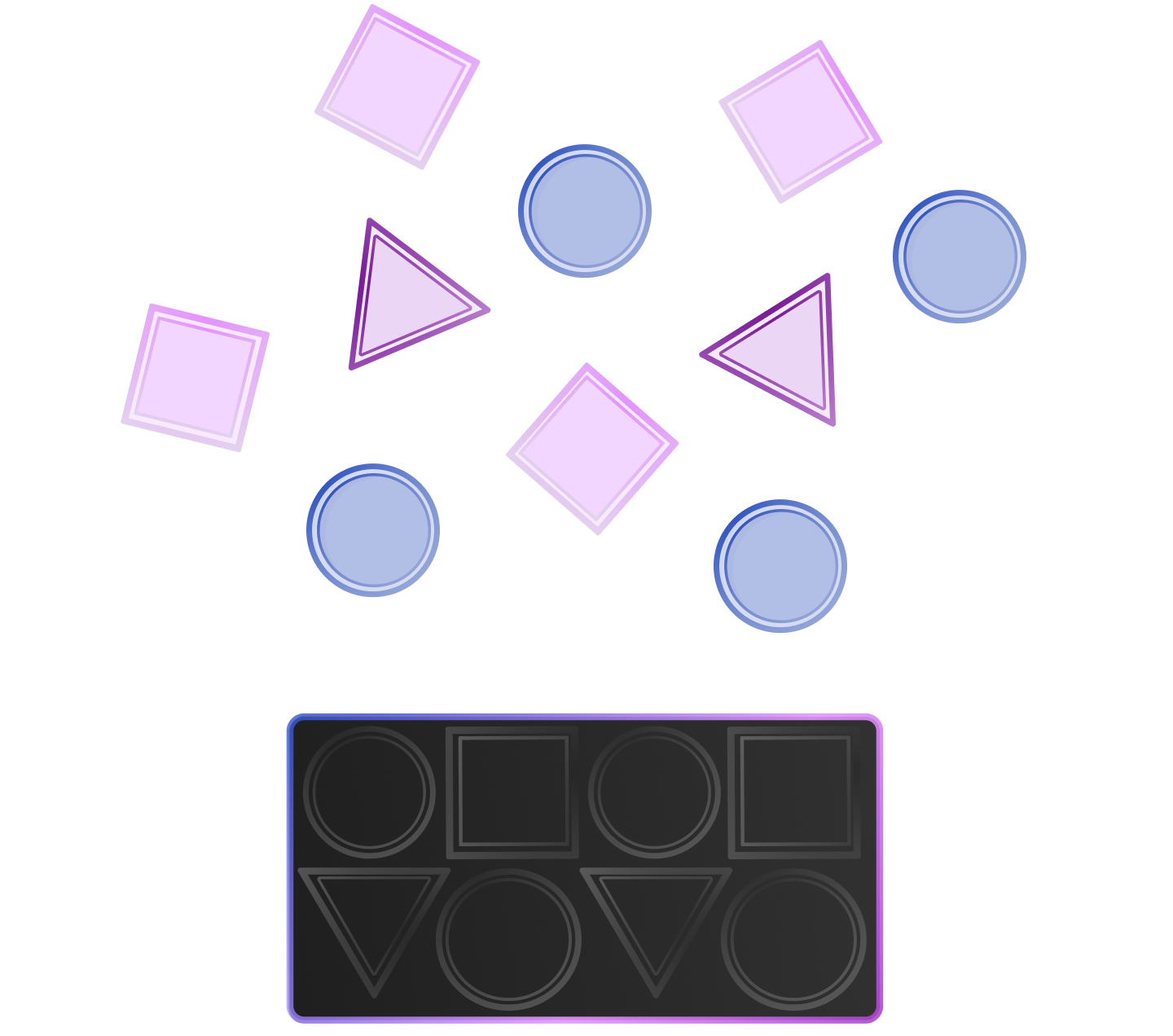 An illustration of the a collection of cash, futures and options in a strategy